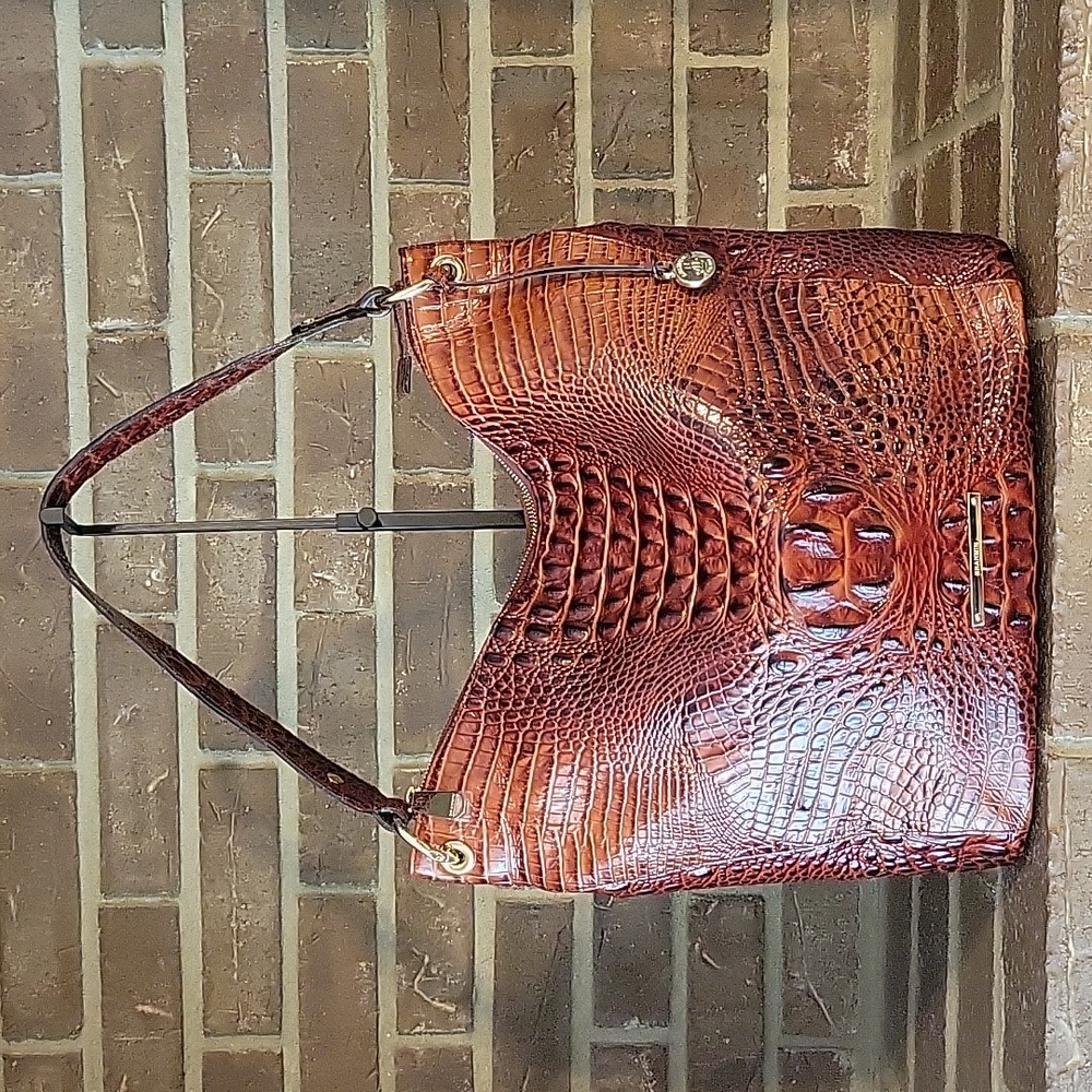 BRAHMIN Sevi Pecan Melbourne Shoulder Bag Brown